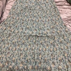 Ashalylly Floral Smocked Maxi Skirt